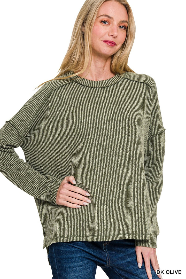 Raised Ribbed Long Sleeve