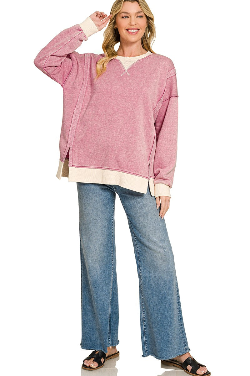 Tristen Contrast Trim Pullover