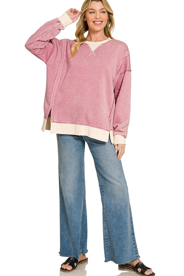 Tristen Contrast Trim Pullover
