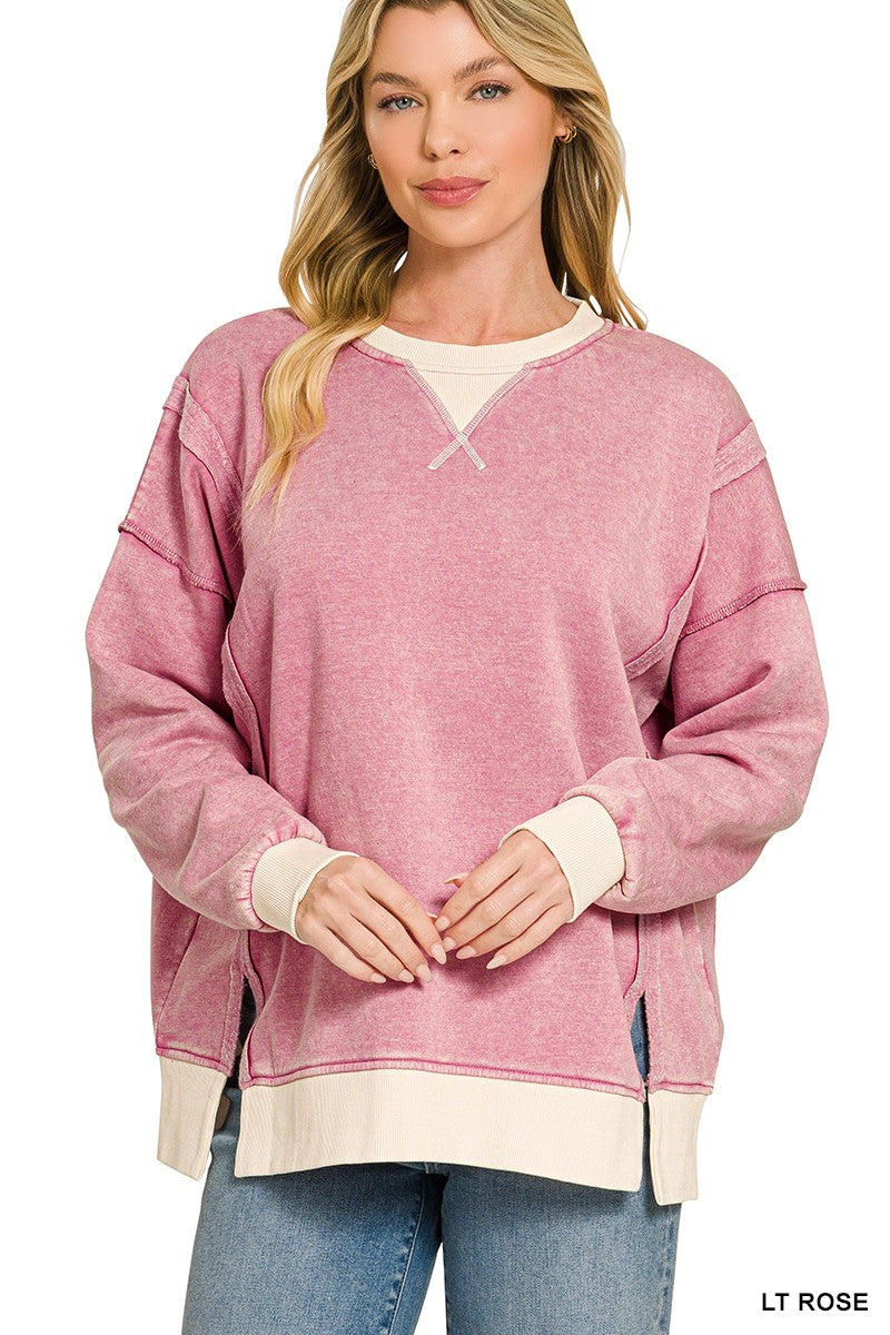 Tristen Contrast Trim Pullover