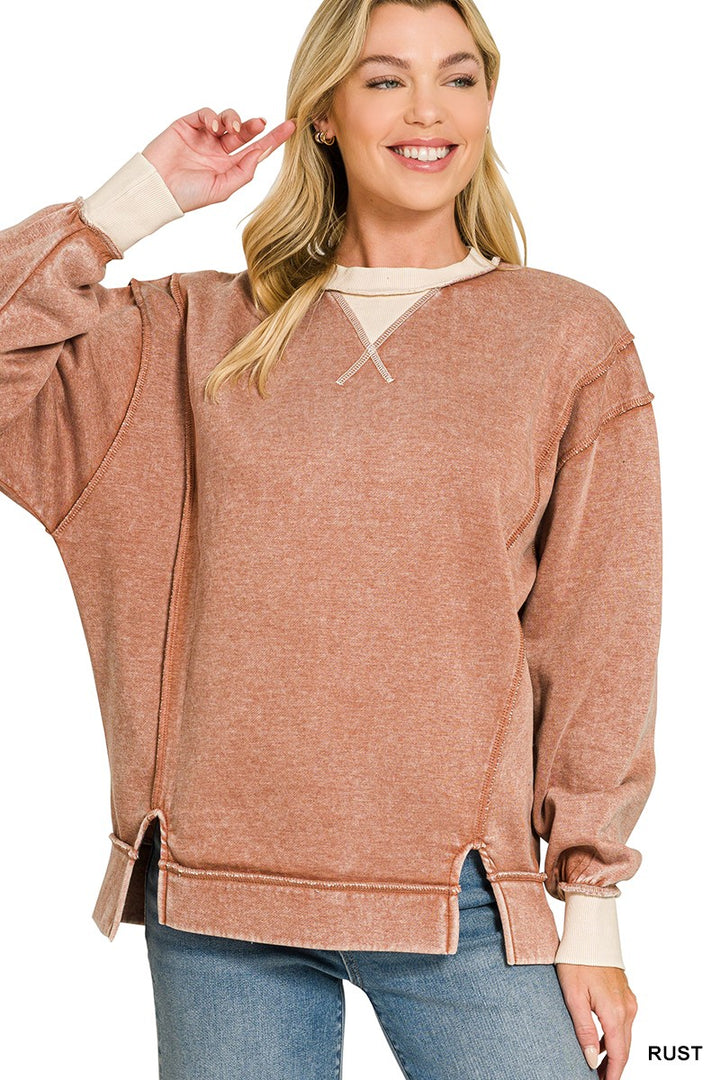 Brielle Contrast Trim Sweatshirt