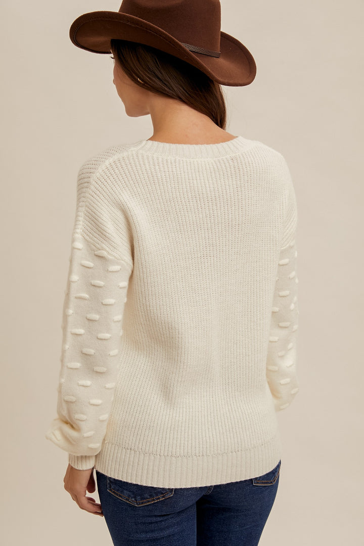 Slyvie Textured Knit Sweater