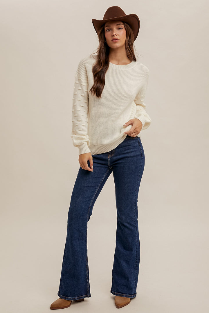 Slyvie Textured Knit Sweater