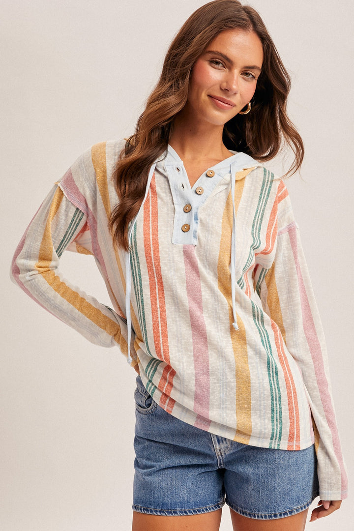 Multi Stripe Hoodie
