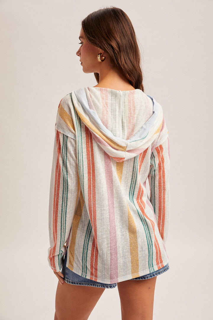 Multi Stripe Hoodie