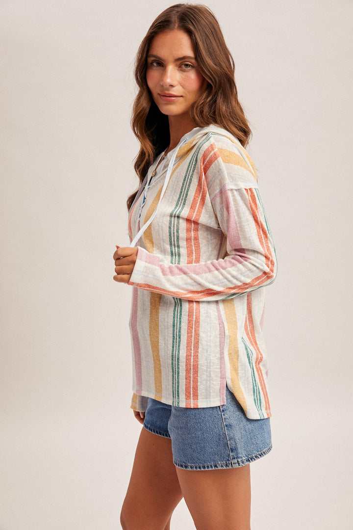 Multi Stripe Hoodie