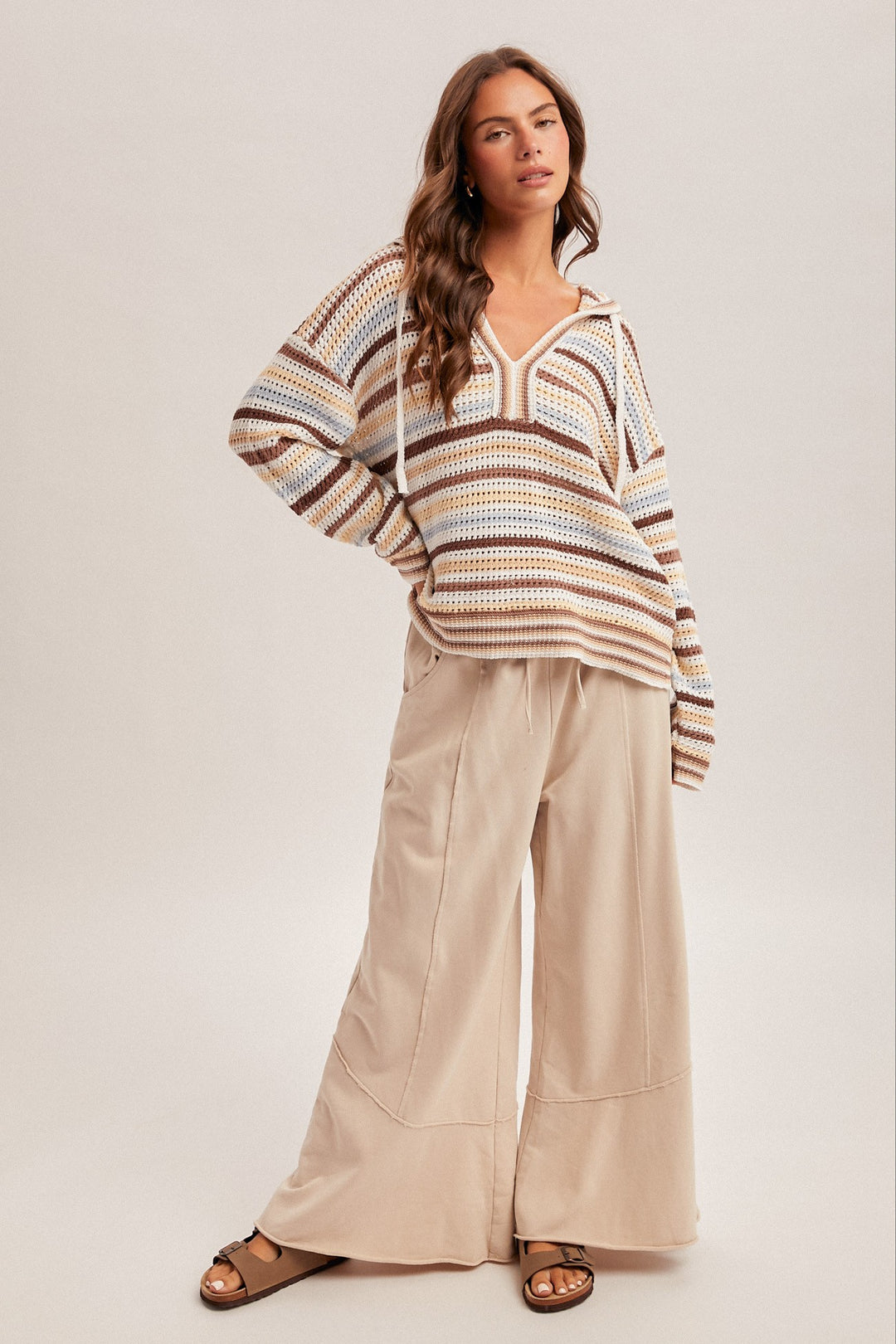 Kasi Stripe Sweater Hoodie