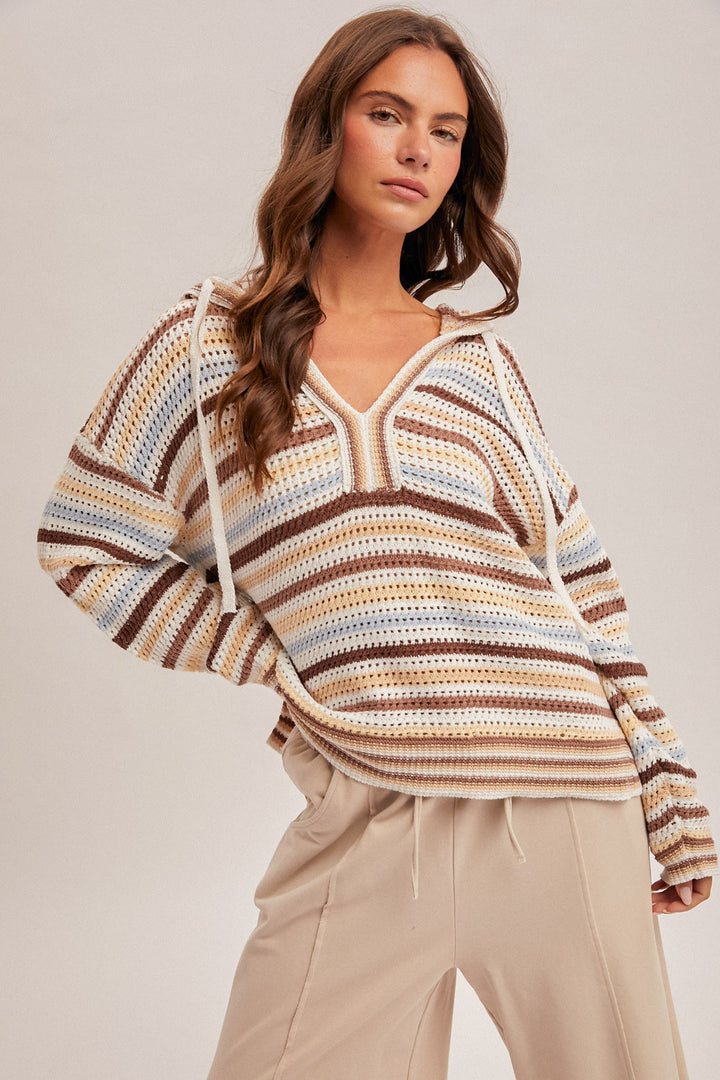 Kasi Stripe Sweater Hoodie