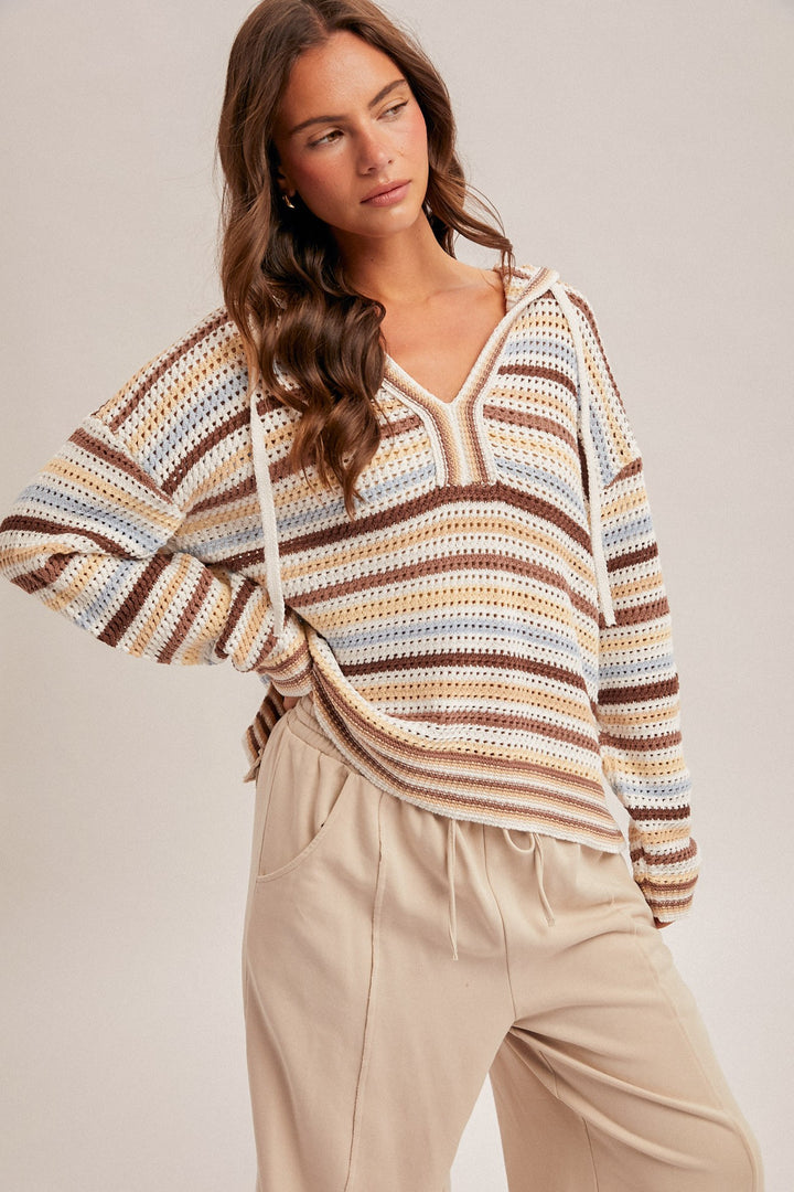 Kasi Stripe Sweater Hoodie