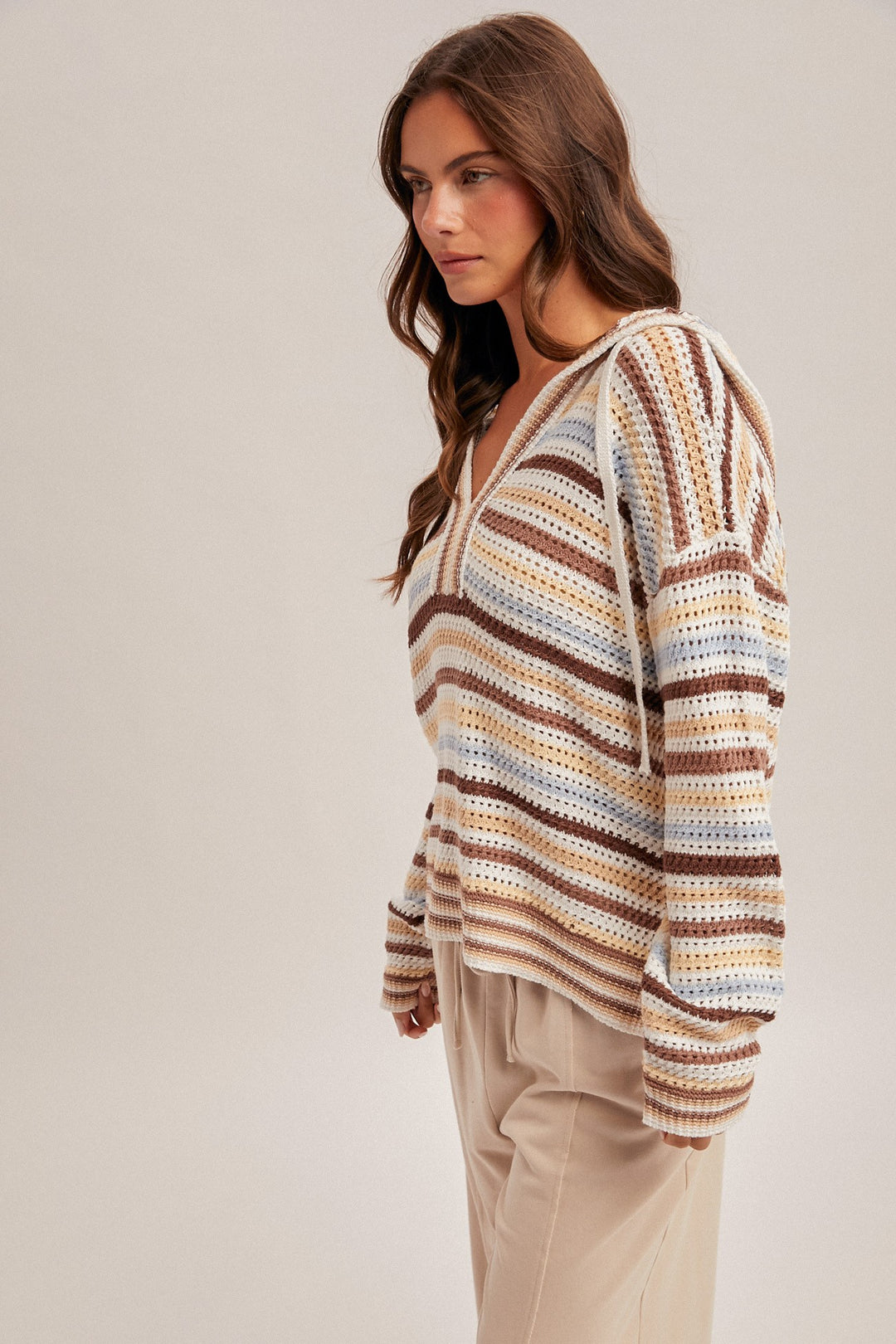 Kasi Stripe Sweater Hoodie