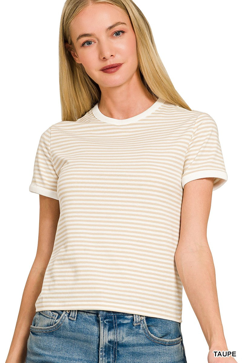 Stripe Contrast Tee