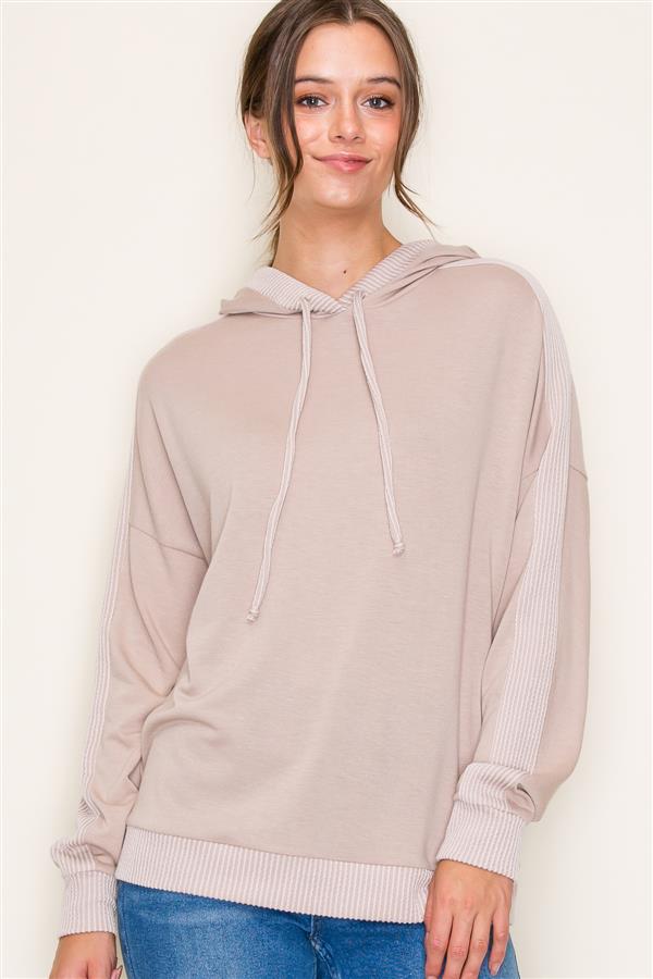 French Terry Hoodie Top