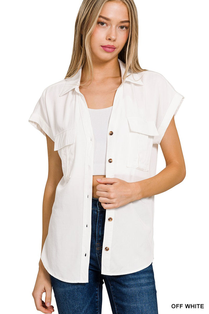 Chelsie Tensel Button Up