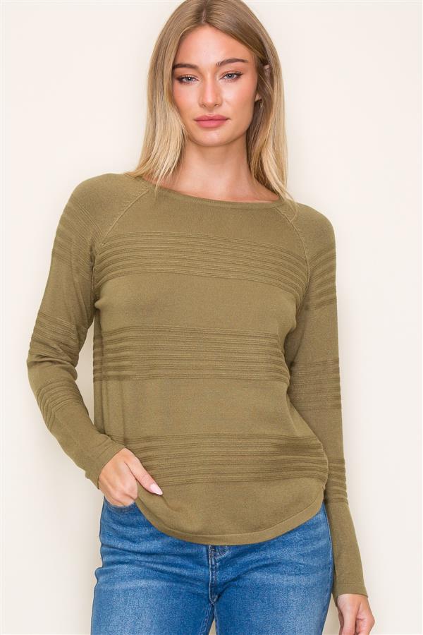 Claire Textured Stripe Sweater