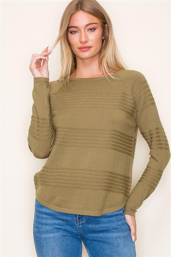 Claire Textured Stripe Sweater