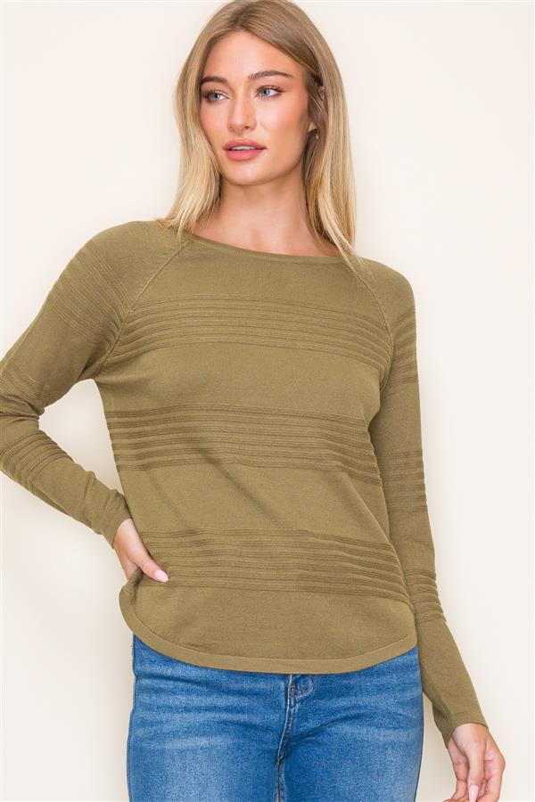 Claire Textured Stripe Sweater