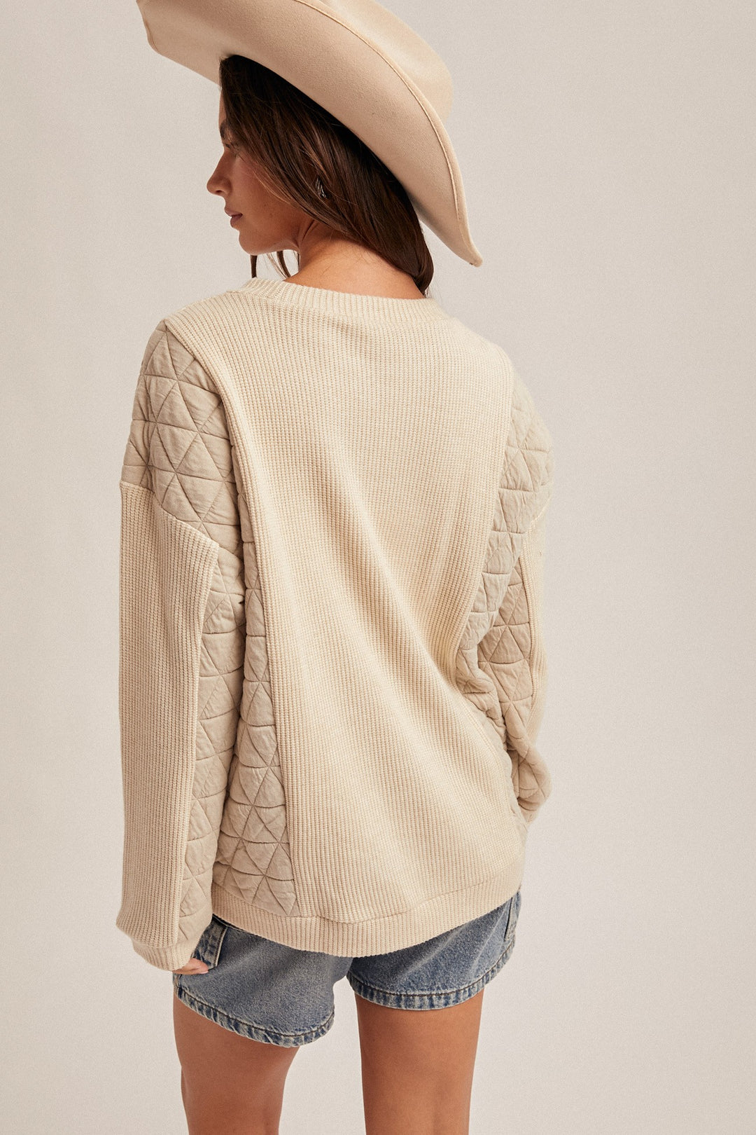 Tonya Conrast Oversized Pullover