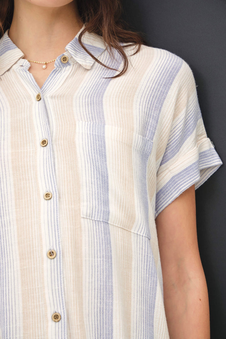 Dani Striped Button Down Shirt