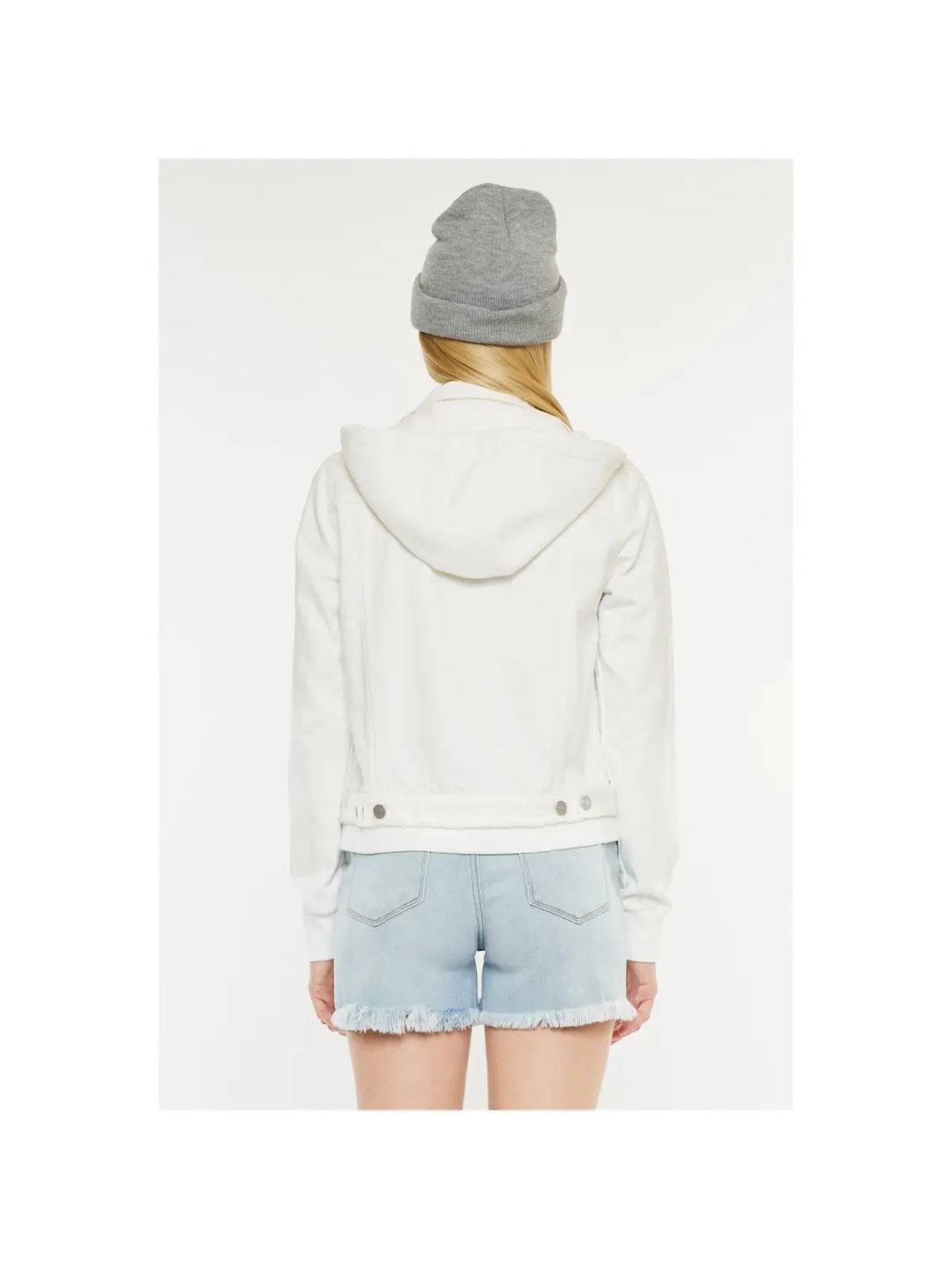 White Hooded Denim Jacket