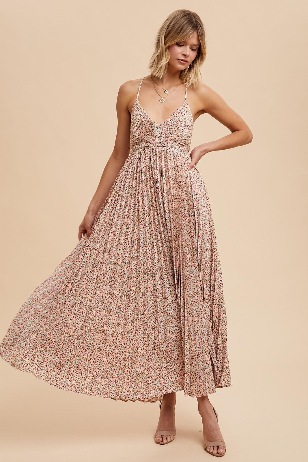 Willow Pleated Floral Dress