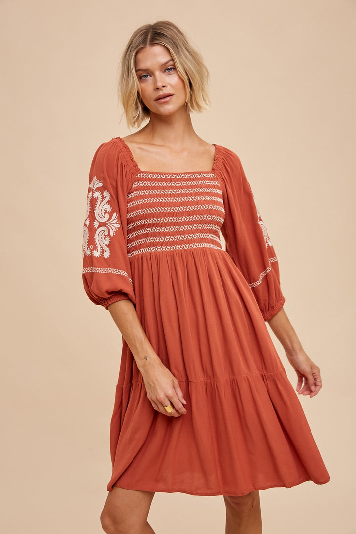 Melina Embroidered Dress