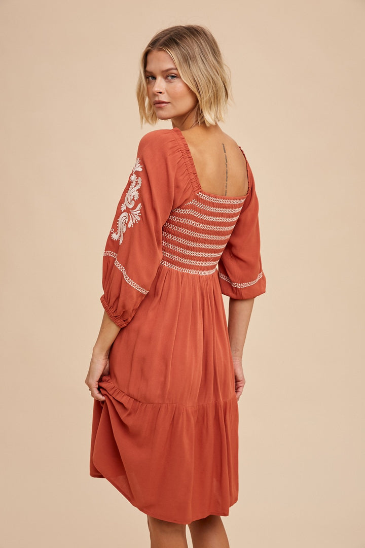 Melina Embroidered Dress