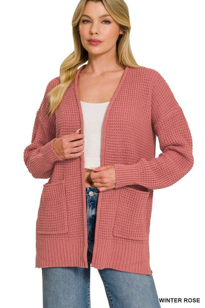 Amie Waffle Cardigan Sweater