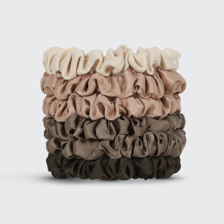 6pc Eucalyptus Satin Scrunchies