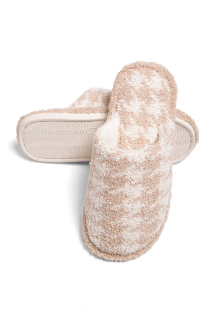 Houndstooth Comfy Luxe Slippers