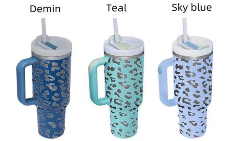 Stanley Style Leopard Tumbler